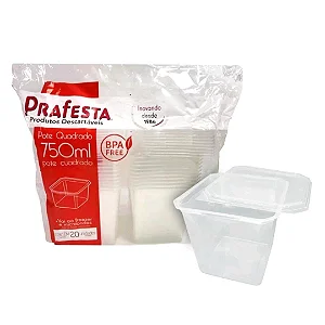 Pote Quadrado 350ml C/tp F/m 20UN
